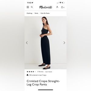 Madewell Crinkled Crepe Pants